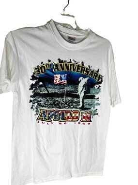 Vintage Apollo 11 T-Shirt Mens Medium 30th Anniversary Moon Landing NASA 1969